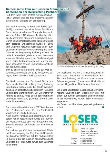 Die Bergrettung - Bergrettung Vorarlberg. News