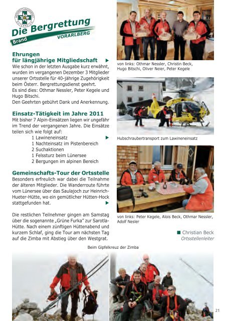 Die Bergrettung - Bergrettung Vorarlberg. News