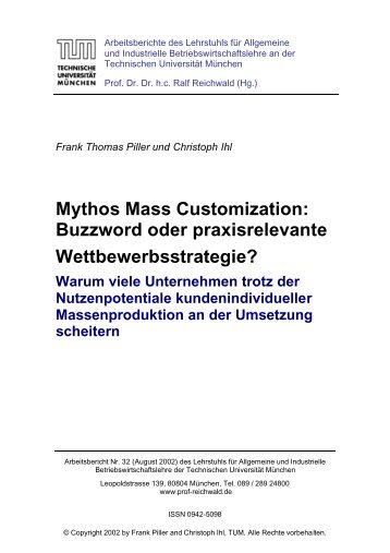 Mythos Mass Customization