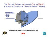 The Geodetic Reference Antenna in Space (GRASP): A ... - IGS