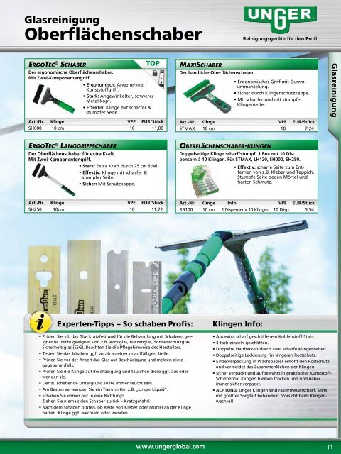 Professionelle Reinigungs- systeme - Unger