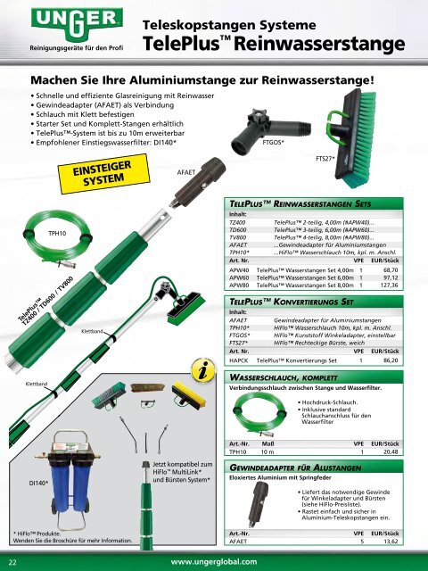 Professionelle Reinigungs- systeme - Unger