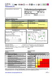 Fußuntersuchungsbogen - Nationale VersorgungsLeitlinien