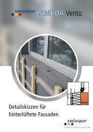 Detailskizzen für hinterlüftete Fassaden - Swisspor