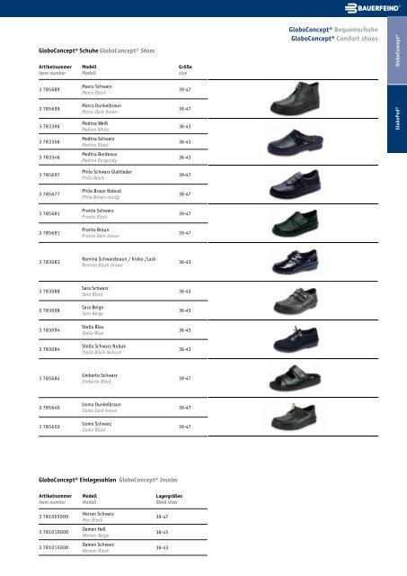 Produktkatalog – Einlagen und Schuhe Product ... - Bauerfeind AG