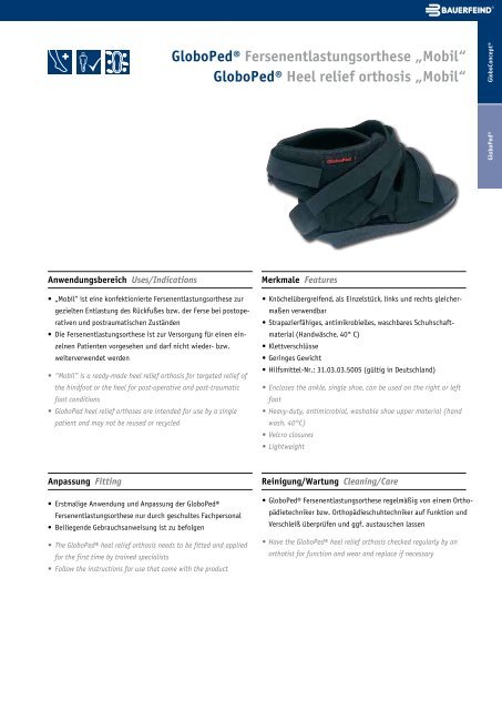 Produktkatalog – Einlagen und Schuhe Product ... - Bauerfeind AG