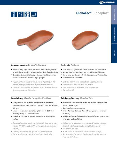 Produktkatalog – Einlagen und Schuhe Product ... - Bauerfeind AG