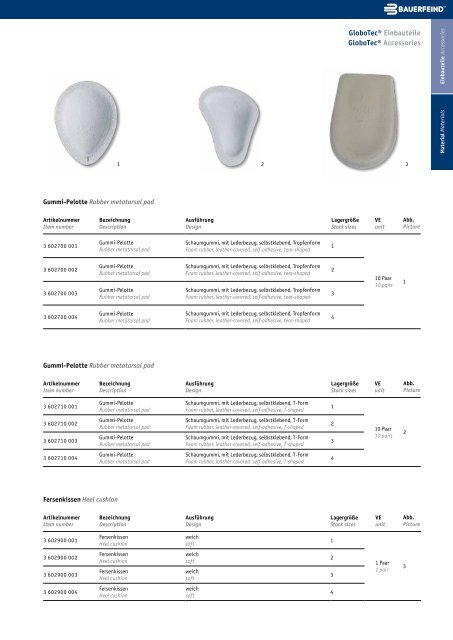 Produktkatalog – Einlagen und Schuhe Product ... - Bauerfeind AG