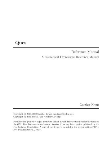 Qucs - Reference Manual