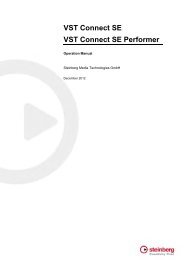 VST Connect SE Manual - Steinberg