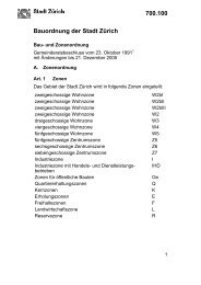 700.100 Bauordnung der Stadt Zürich - Bauordnungen