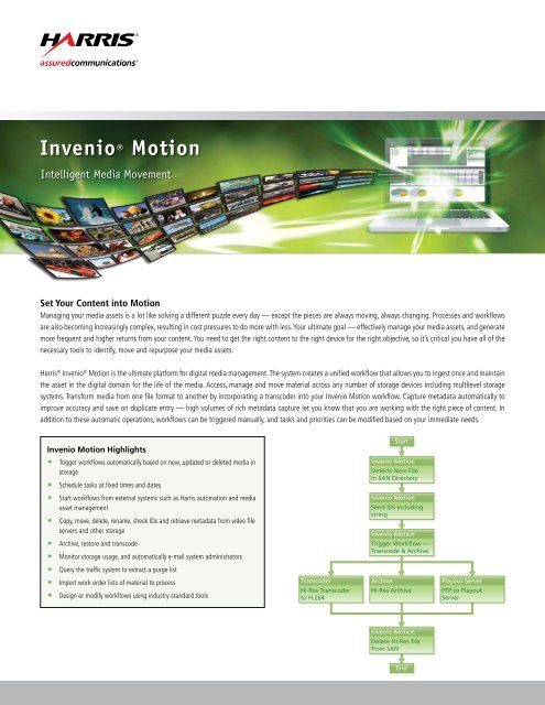 Invenio® Motion - Harris Broadcast Communications - Harris ...
