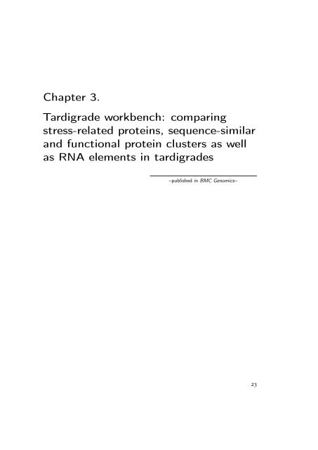 Making the most of phylogeny - OPUS - Universität Würzburg