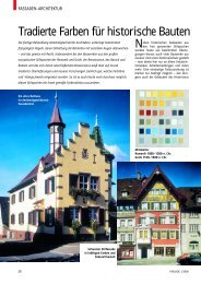 Tradierte Farben für historischeBauten - Fassade