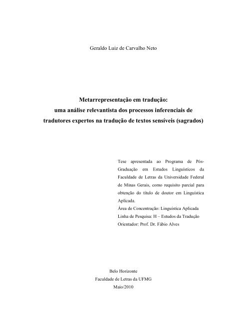 DOC) O PAPEL DAS MODALIDADES DE TRADUÇÃO NO PROCESSO TRADUTÓRIO