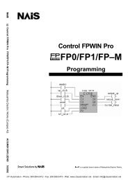 Panasonic Control FPWIN Pro Programming Manual - CTi Automation