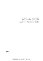 Dell™ Studio 1535/1536 Guía de referencia rápida - Dell Support
