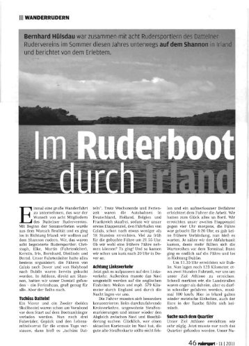 Im Ruderboot durch Irland