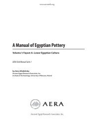 A Manual of Egyptian Pottery - Ancient Egypt Research Associates