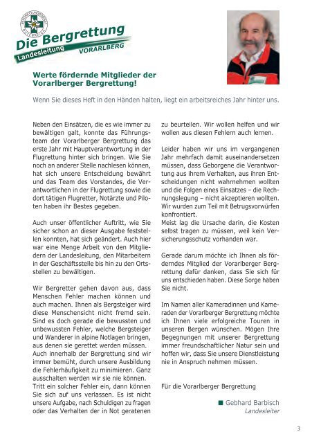 Die Bergrettung - Bergrettung Vorarlberg. News