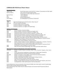 Curriculum Vitae - Swiss Public Health Conference 2011