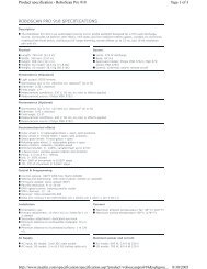 ROBOSCAN PRO 918 SPECIFICATIONS Page 1 of 3 Product ...