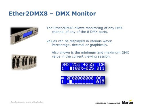 Ether2DMX8 Technical Presentation - Martin