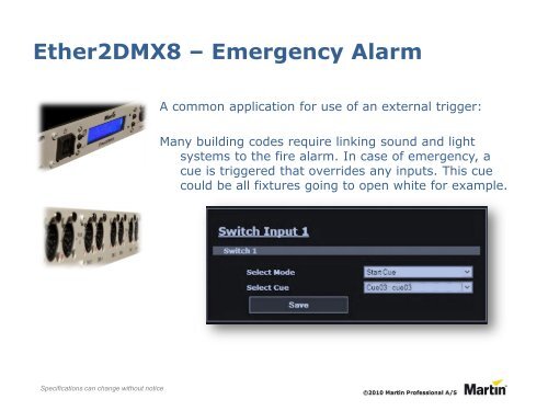 Ether2DMX8 Technical Presentation - Martin