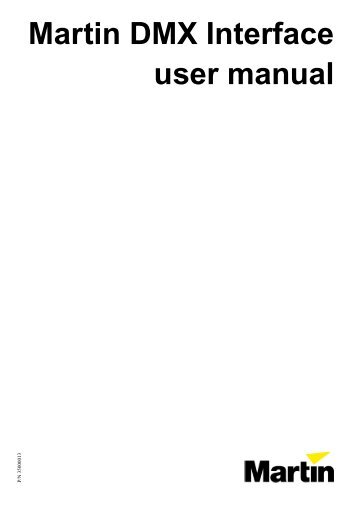Martin DMX Interface user manual - TextFiles.com