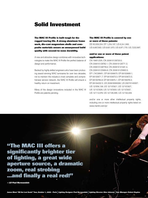 MAC III Profile Brochure - Martin