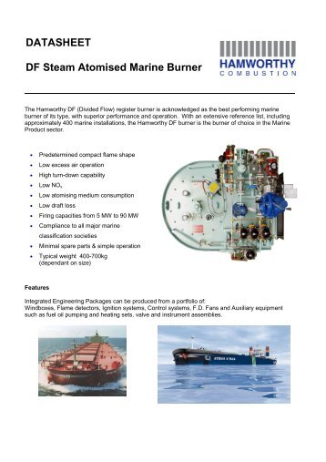 DF Steam Atomised Marine Burner - John Zink Company