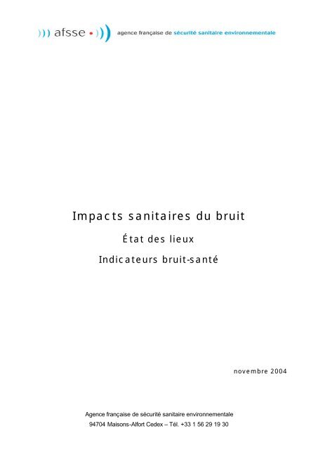 Impacts sanitaires du bruit