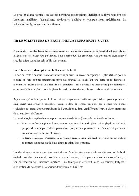 Impacts sanitaires du bruit