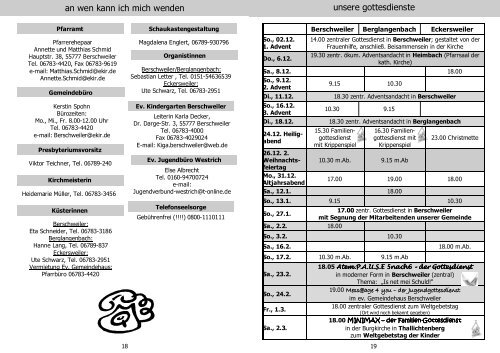 Dezember 2012 - Januar - Februar 2013 - Kirchenkreis Obere Nahe