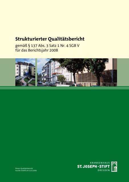 Strukturierter Qualitätsbericht - St. Joseph-Stift Dresden