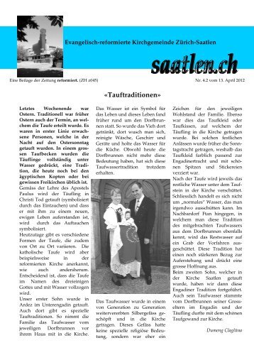 Nr. 4.2 - Evangelisch-reformierte Kirchgemeinde Saatlen