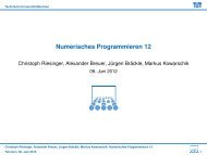 Numerisches Programmieren 12 - Tutorium