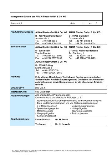 Beschreibung Management System deutsch - Auma.com