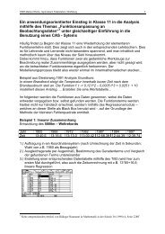 Ein anwendungsorientierter Einstieg in Klasse 11 in ... - Mathematik