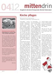 Kirche pflegen - Evangelisch-reformierte Kirchgemeinde Allschwil