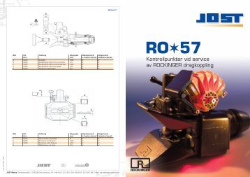 Kontrollpunkter vid service av ROCKINGER ... - Jost-Werke GmbH