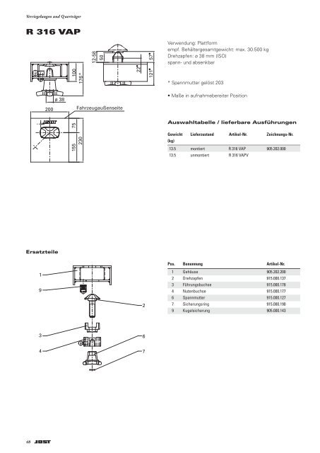 Produkte für Containertechnik und  ... - Jost-Werke GmbH