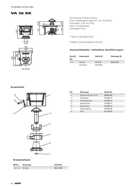 Produkte für Containertechnik und  ... - Jost-Werke GmbH