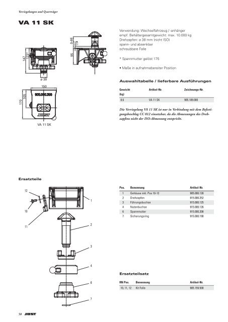 Produkte für Containertechnik und  ... - Jost-Werke GmbH