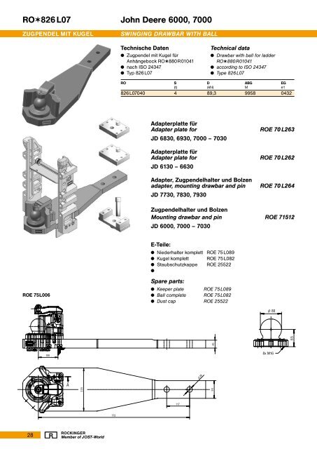 Rockinger Produkte für Land- und ... - Jost-Werke GmbH