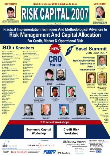 Risk Management And Capital Allocation - Strategic Analytics