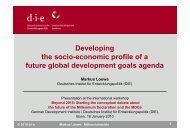 Markus Loewe - Deutsches Institut für Entwicklungspolitik