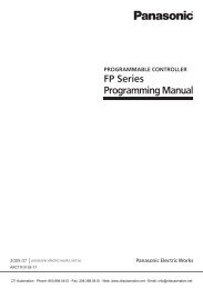 Panasonic FP Series PLC Programming Manual - CTi Automation