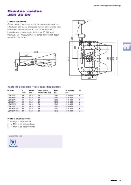 Productos para Cabezas tractoras ... - Jost-Werke GmbH
