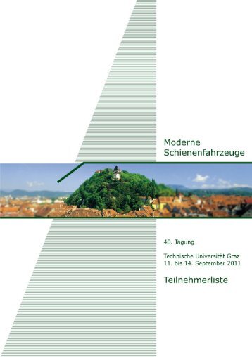 Teilnehmerliste 2011 - Schienenfahrzeugtagung Graz